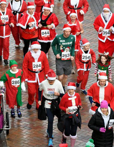 The Spirit of Christmas : The Rotary Club of Gloucester Santa Fun Run held in Gloucester City centre on Saturday 9th December 2023. Credit to PAUL NICHOLLS PHOTOGRAPHY www.paulnichollsphotography.com available for PRESS/PR/EVENT/ROYAL and VIP VISITS/CORPORATE/WEBSITE Photography tel 07718 152168 www.paulnichollsphotography.com