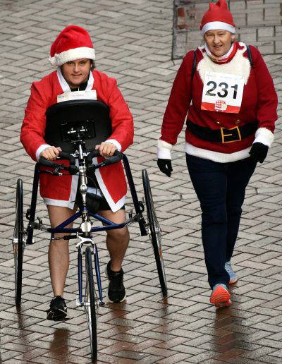 The Spirit of Christmas : The Rotary Club of Gloucester Santa Fun Run held in Gloucester City centre on Saturday 9th December 2023. Credit to PAUL NICHOLLS PHOTOGRAPHY www.paulnichollsphotography.com available for PRESS/PR/EVENT/ROYAL and VIP VISITS/CORPORATE/WEBSITE Photography tel 07718 152168 www.paulnichollsphotography.com