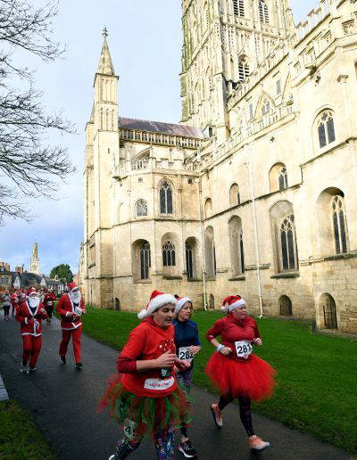 The Spirit of Christmas : The Rotary Club of Gloucester Santa Fun Run held in Gloucester City centre on Saturday 9th December 2023. Credit to PAUL NICHOLLS PHOTOGRAPHY www.paulnichollsphotography.com available for PRESS/PR/EVENT/ROYAL and VIP VISITS/CORPORATE/WEBSITE Photography tel 07718 152168 www.paulnichollsphotography.com