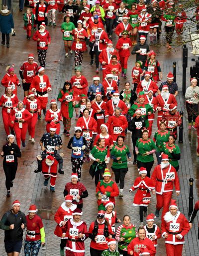 The Spirit of Christmas : The Rotary Club of Gloucester Santa Fun Run held in Gloucester City centre on Saturday 9th December 2023. Credit to PAUL NICHOLLS PHOTOGRAPHY www.paulnichollsphotography.com available for PRESS/PR/EVENT/ROYAL and VIP VISITS/CORPORATE/WEBSITE Photography tel 07718 152168 www.paulnichollsphotography.com